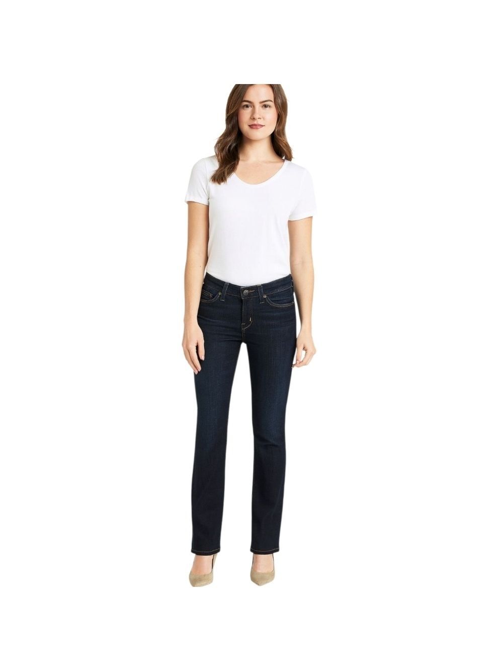 𝅺hudson Dark Wash Low Rise Straight Leg Flap Button Pockets Denim Jeans Size 27